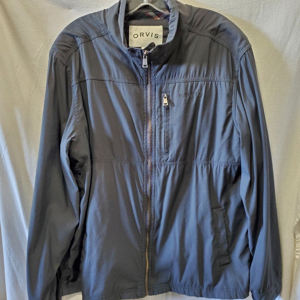 Orvis Men's Jacket "Medium Gray" Harrington Zip Up Jacket Size M